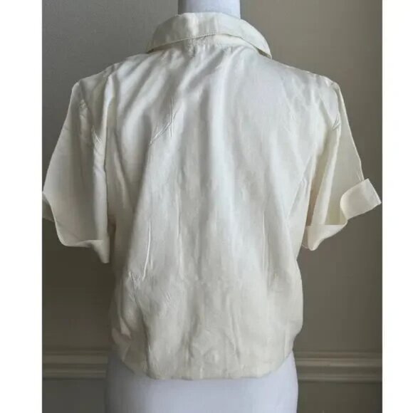 L*Space Sydney Linen Top/Jacket in Cream, Size Small - Picture 11 of 13